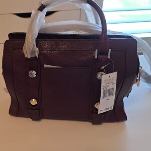 Michael Kors Collins Stud Medium Leather Satchel
